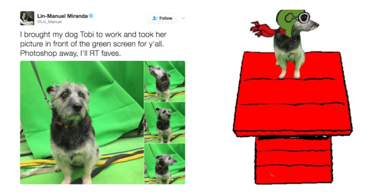 Lin-Manuel Miranda Challenged the Internet to Photoshop His Dog, and the Responses Were Priceless