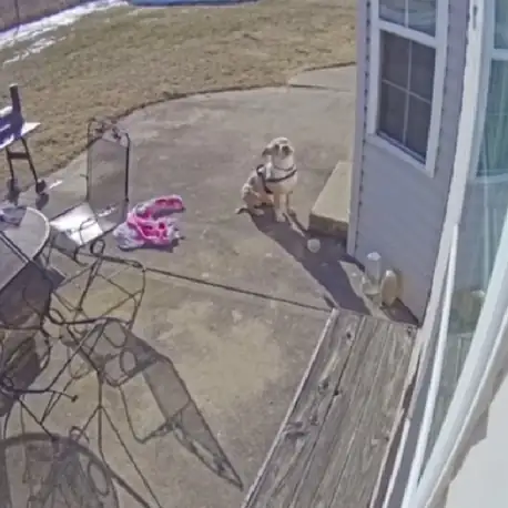 Security Camera Records Dog Begging at Stranger’s Door for Shelter from the Cold