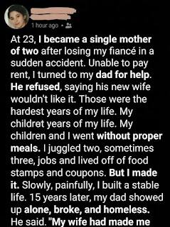 When I Asked My Father for Help, He Said No… Years Later, Life Brought Him Back to My Door